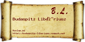Budaspitz Libériusz névjegykártya